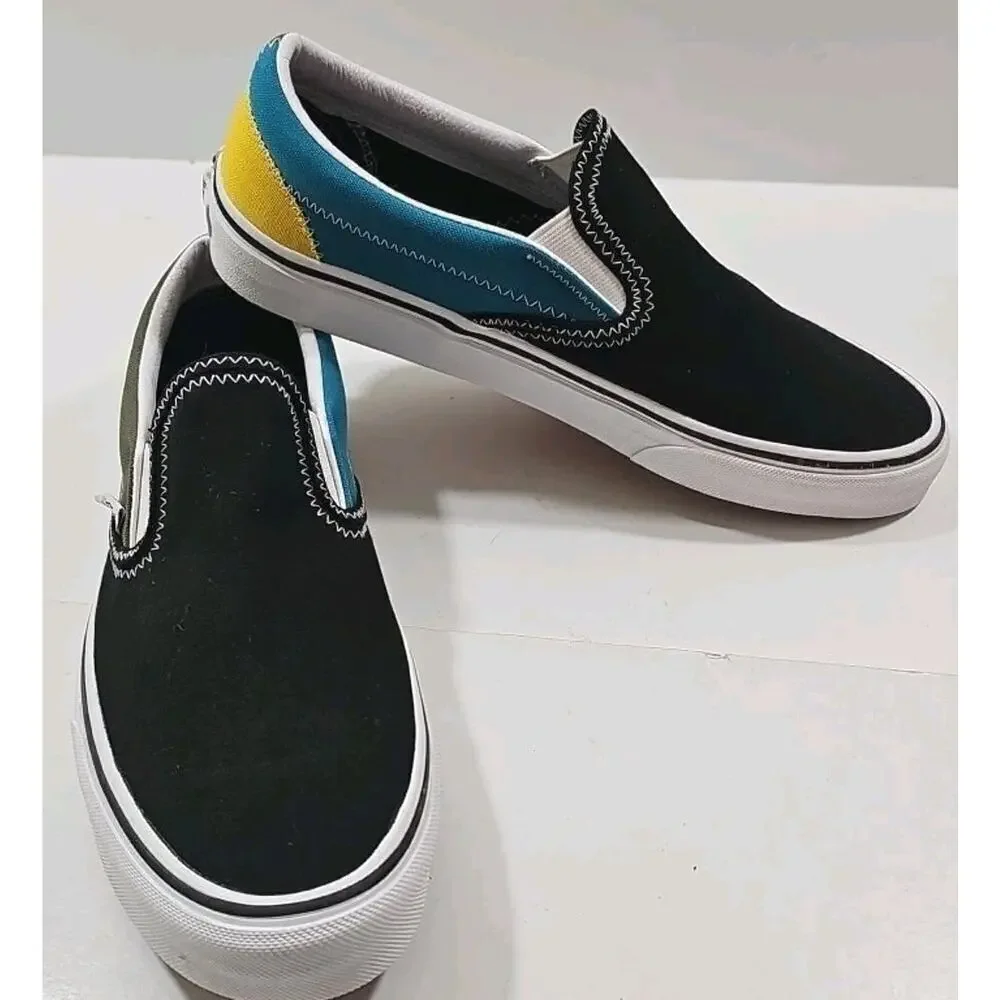 Vans ~Woman 10; Men's 8.5~Classic Slip-On Zig Zag Multi/True Sneakers NEW